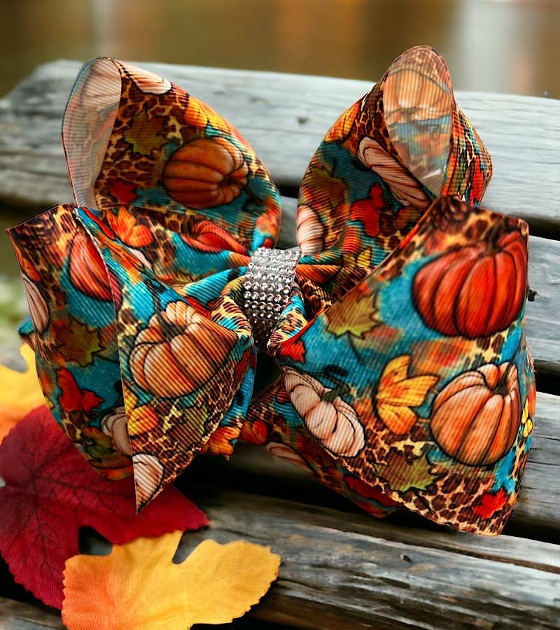 Fall Pumpkins Bow