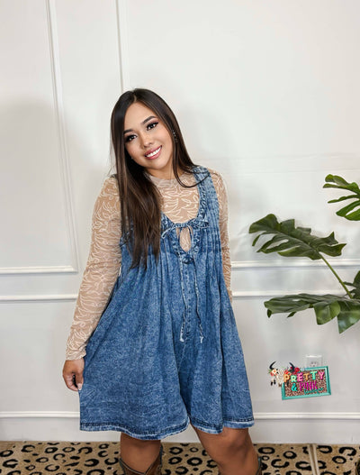 Denim Trouble Romper