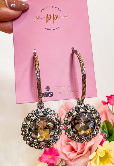 Moon Hoop Earrings