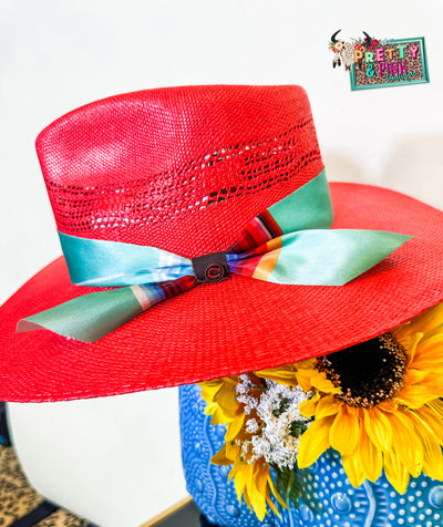 Summer Serape Coral Charlie 1 Horse Hat