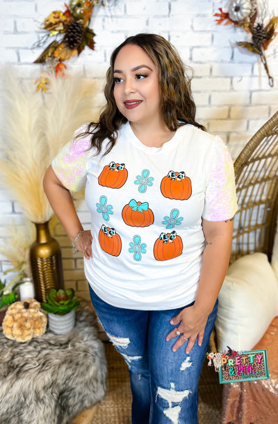 Glam Pumpkin Top