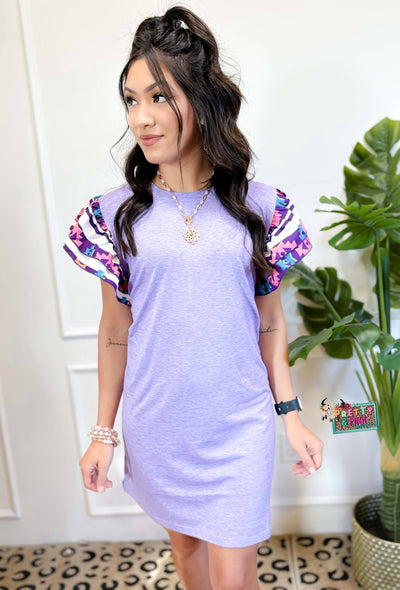 Madonna Ruffle Sleeve Tee Dress