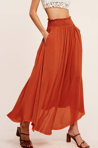 Marsala Maxi Skirt