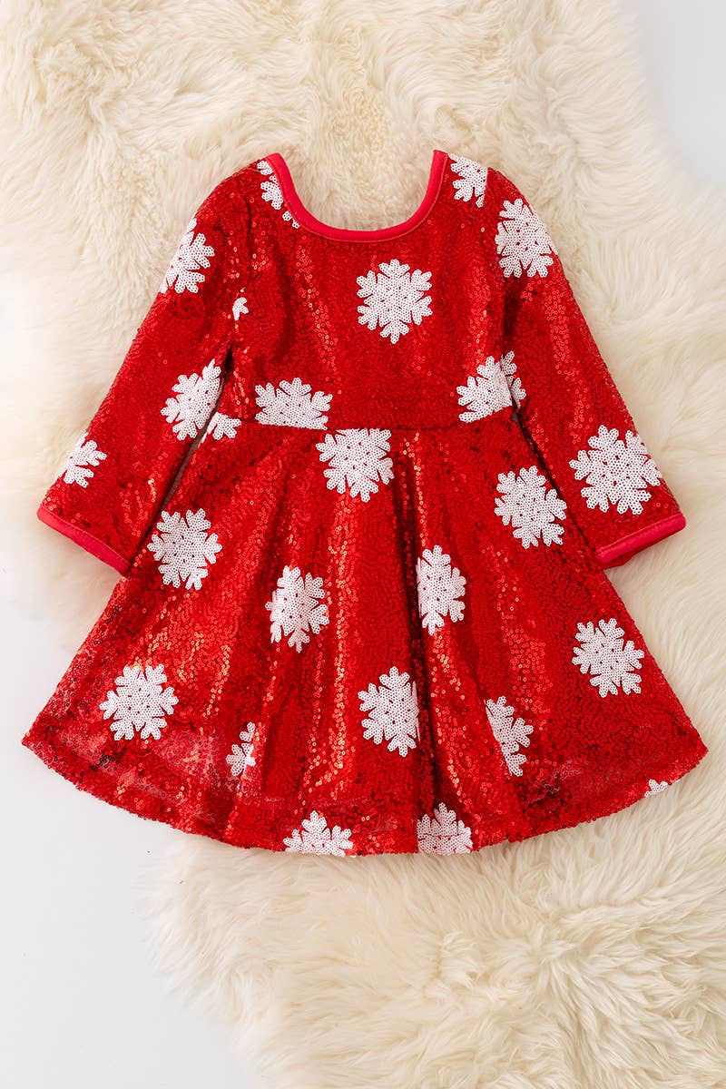 Snowflake Kids Sequins Dress