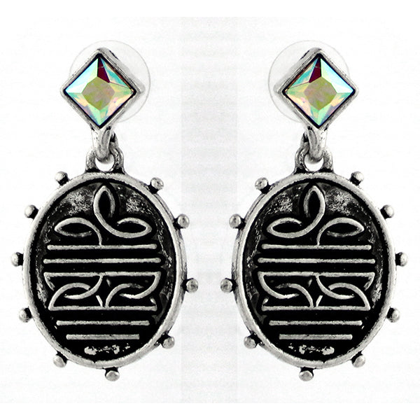 Mystic Glow Oval Drop Earrings