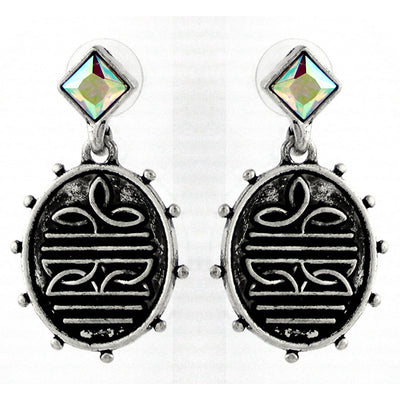Mystic Glow Oval Drop Earrings