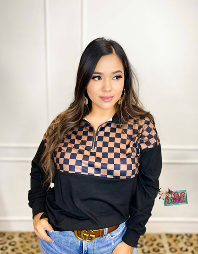 Carey Checkered Pullover