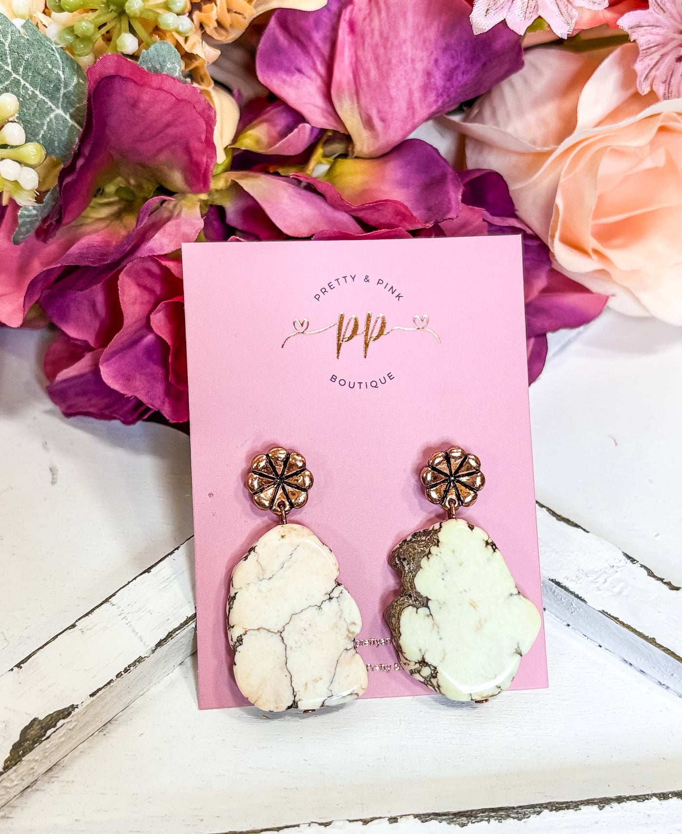Raw Beauty Stone Drop Earrings