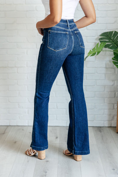 Mavis High Rise Side Seam Detail Flare Jeans🩷