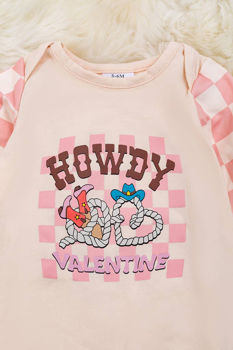 Howdy Valentine Kids Romper