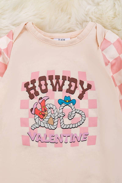 Howdy Valentine Kids Romper