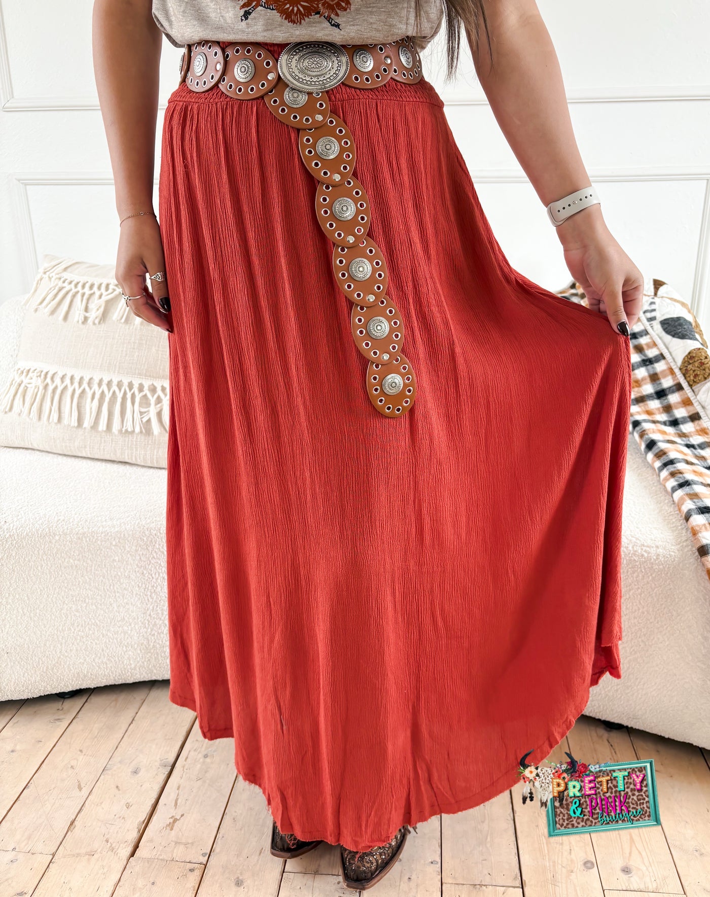 Marsala Maxi Skirt