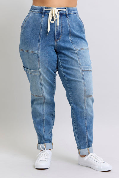 Clayton High Rise Cuffed Cargo Denim Jogger🩷