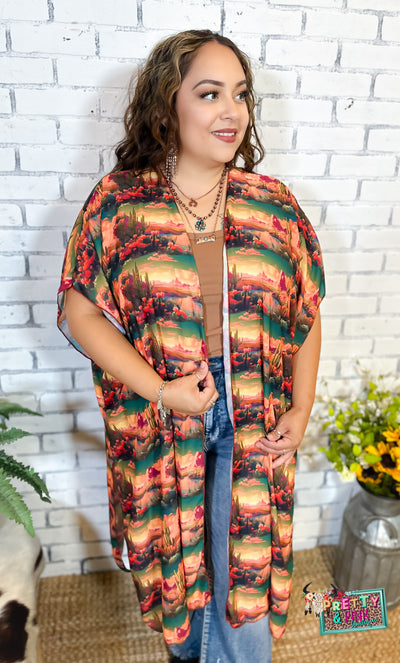 Vintage Cactus Kimono