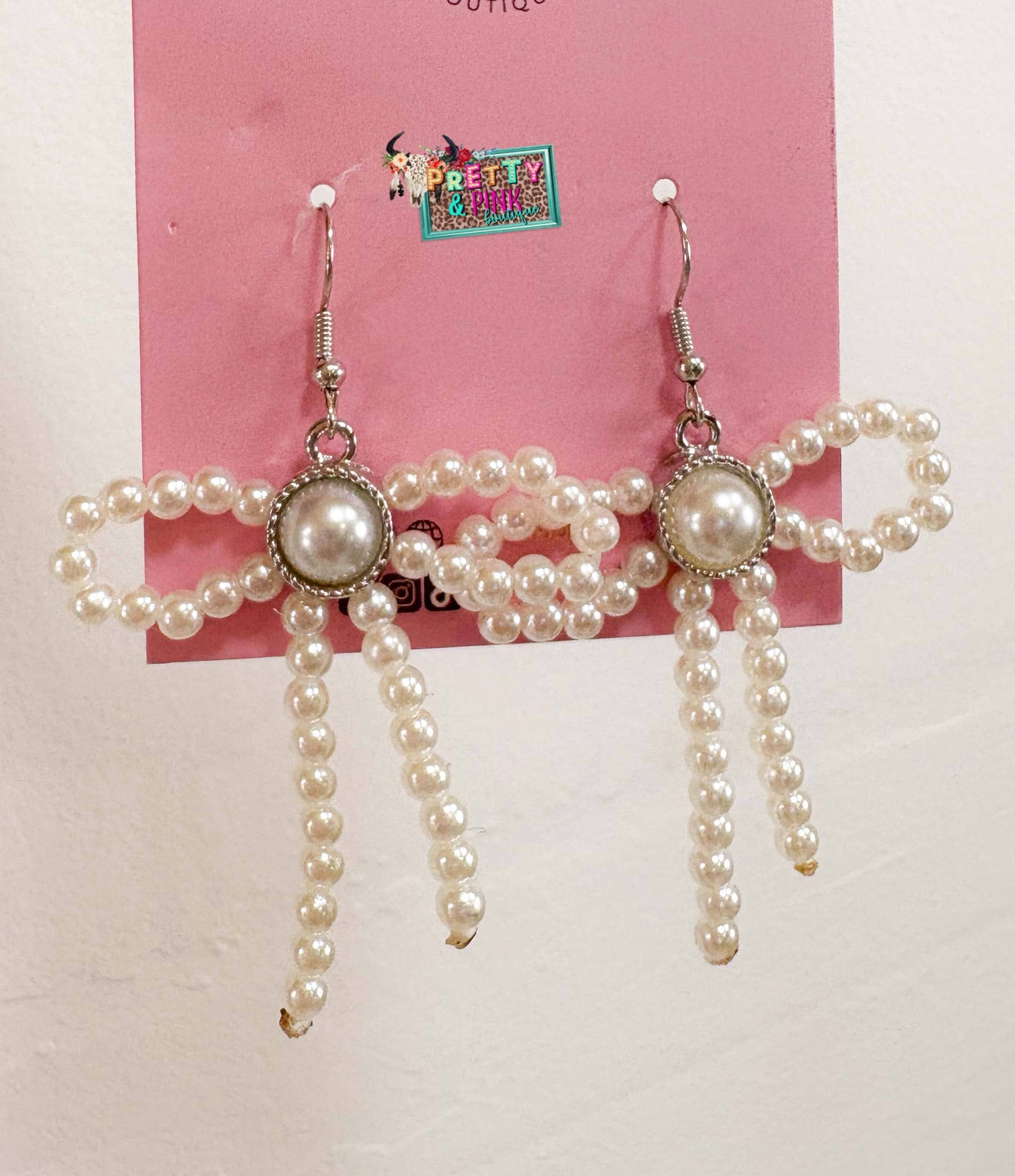 Pearl Bow Earrings
