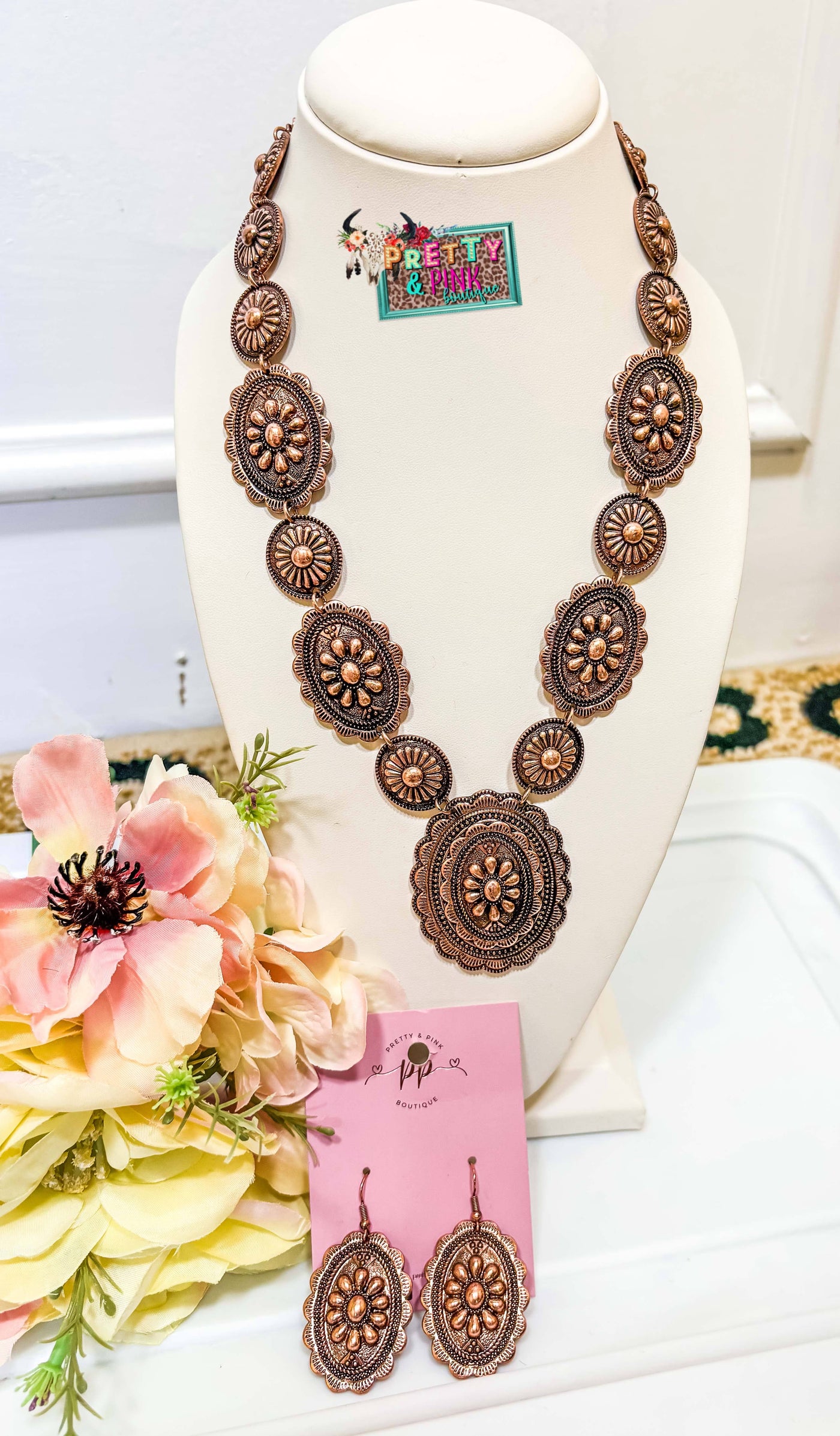 Shayla Western Concho Necklace