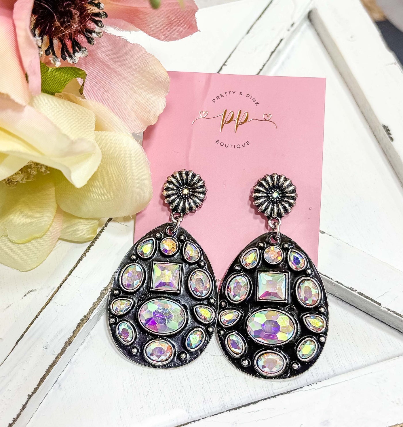 Midnight Glow Teardrop Earrings