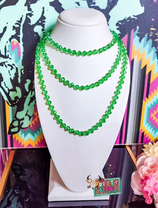 Crystal Green Endless Beads