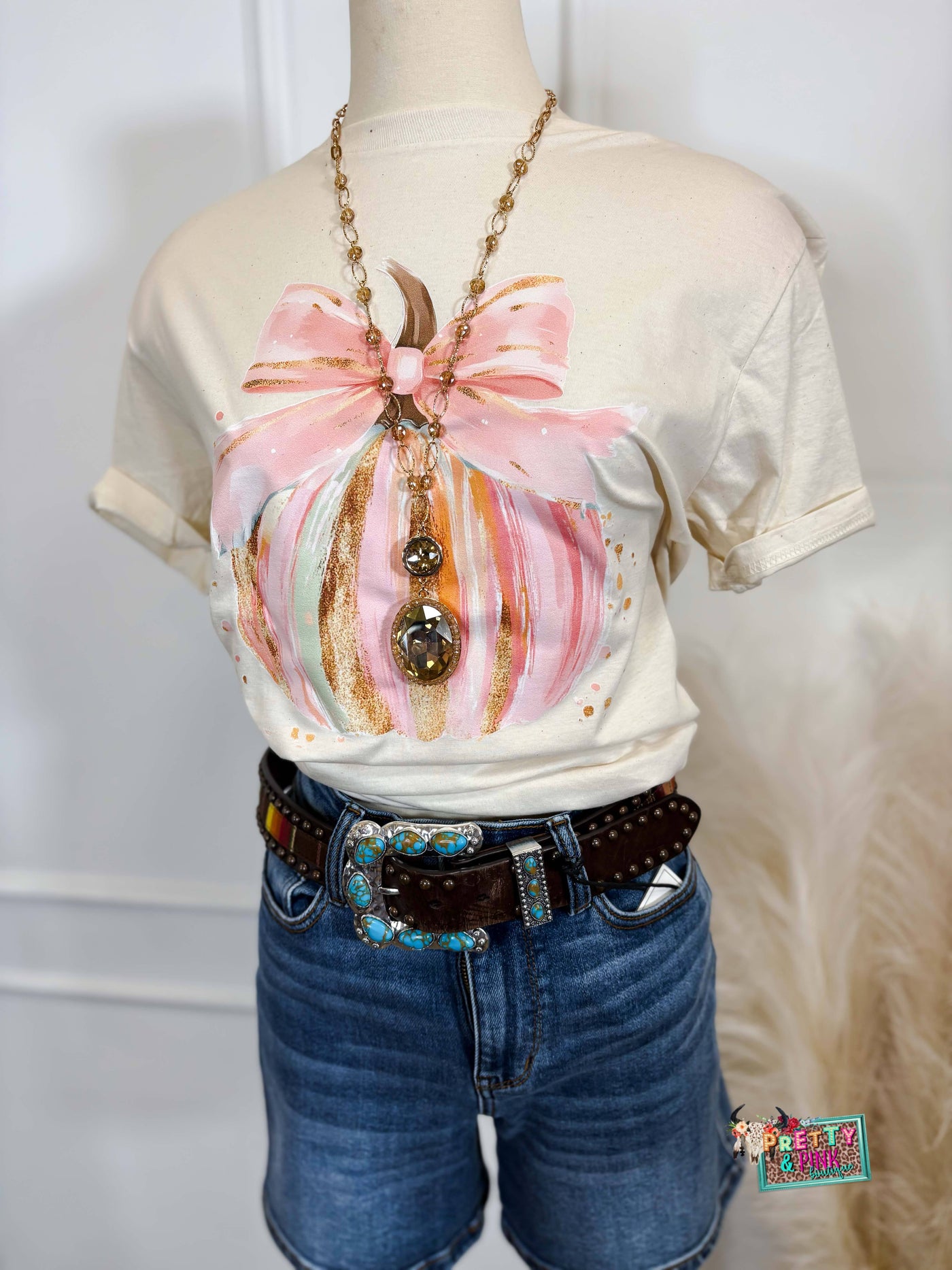 Pink Fall Pumpkins Tee