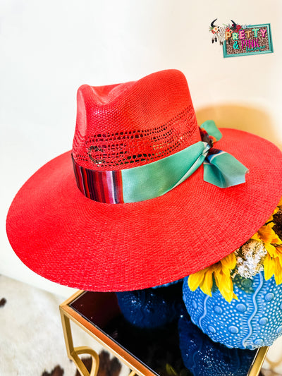 Summer Serape Coral Charlie 1 Horse Hat