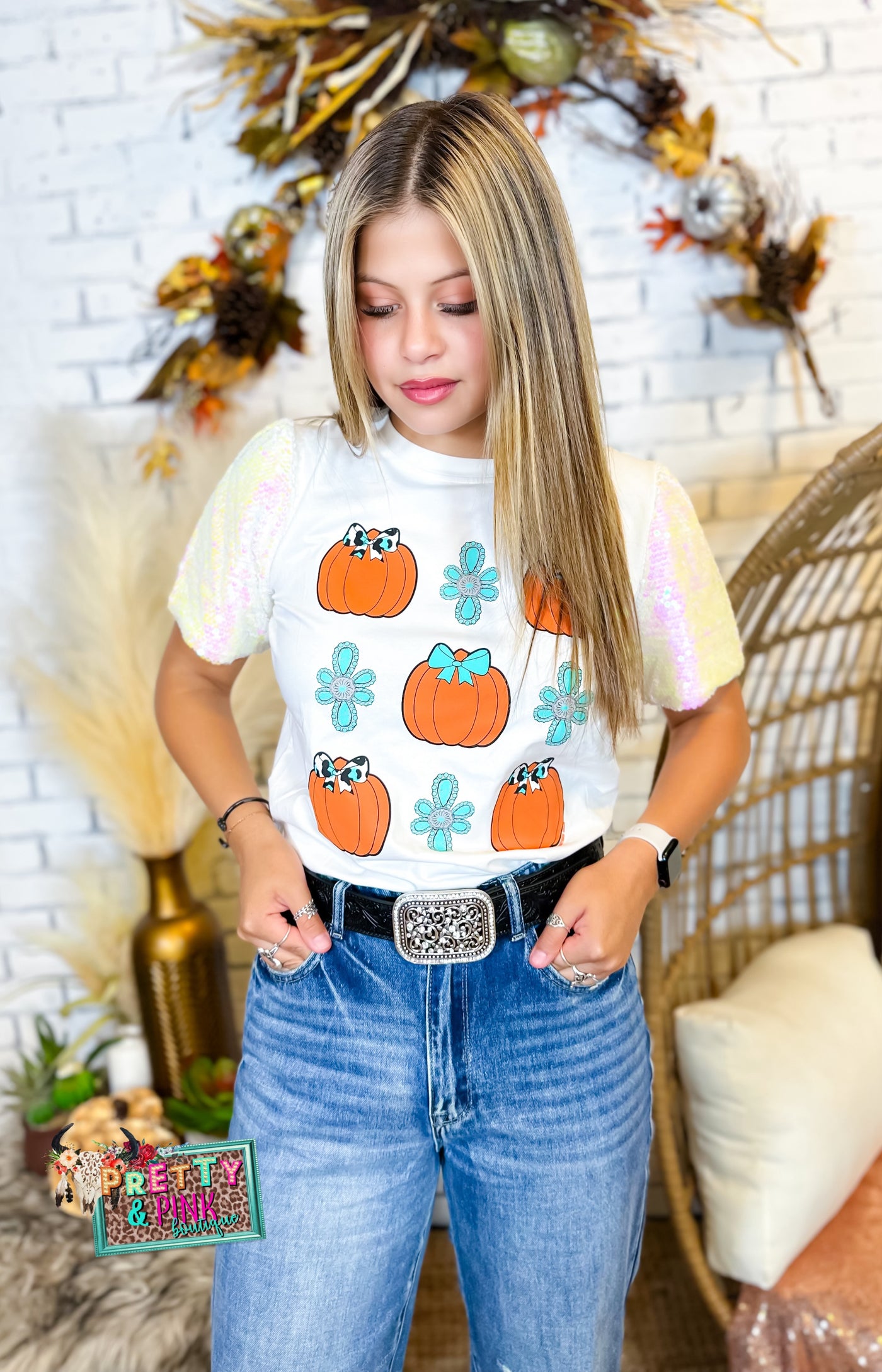 Glam Pumpkin Top