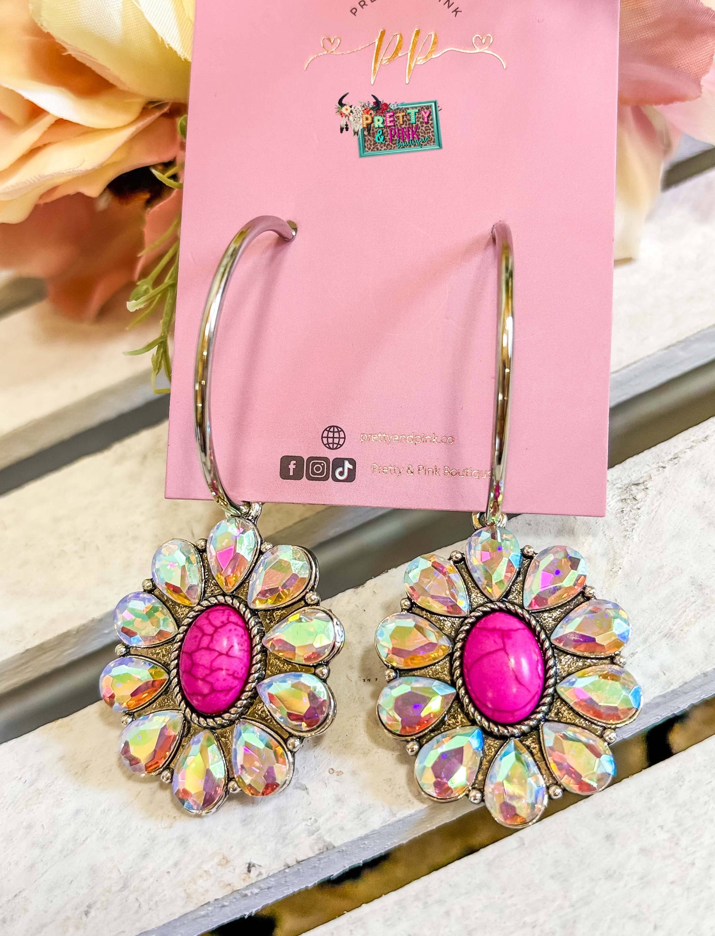 Sparkle Queen Pink Earrings