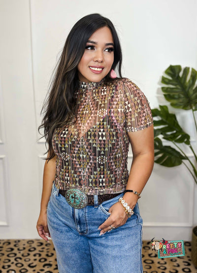 Cowboy Mesh Top