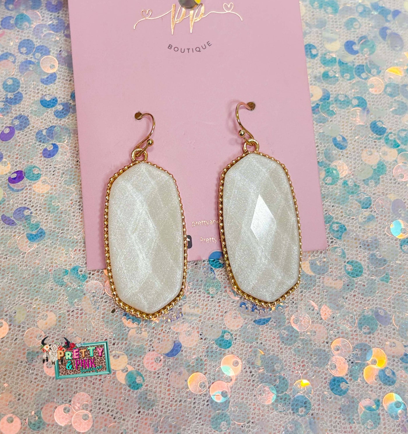Ivory Glow Drop Earrings
