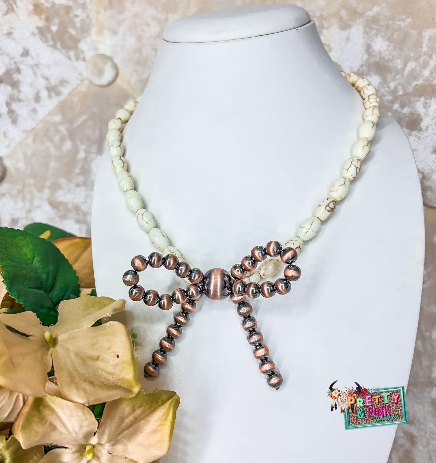 Navajo Pearl Bow Necklace