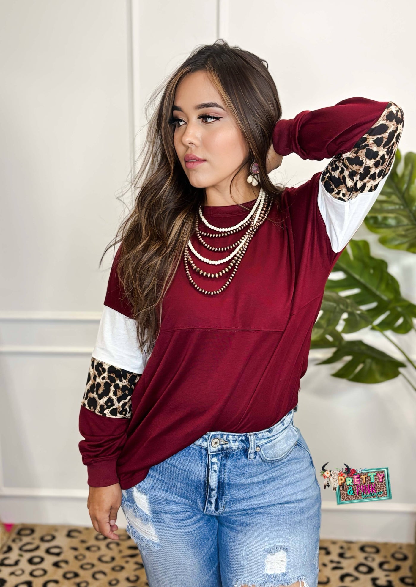 Stevie Spirit Top - Burgundy