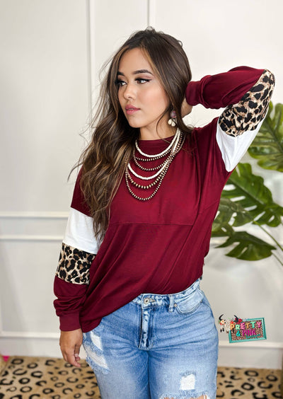 Stevie Spirit Top - Burgundy