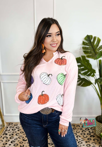 Roseo Pumpkins Long Sleeve Top