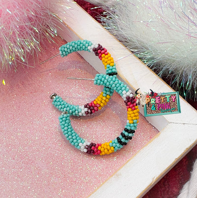 Dhalia Seed Bead Hoops