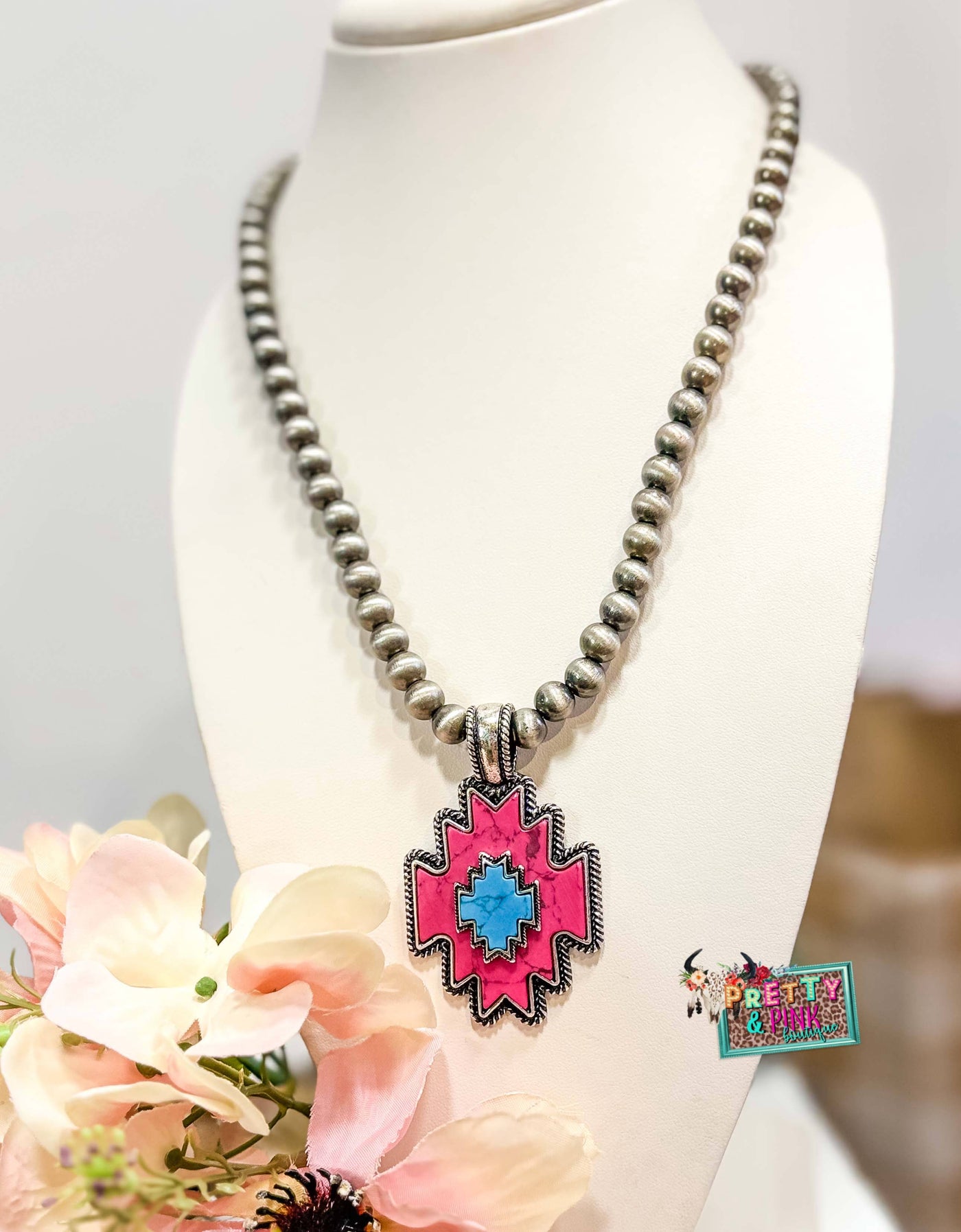 Aztec Glow Beaded Necklace