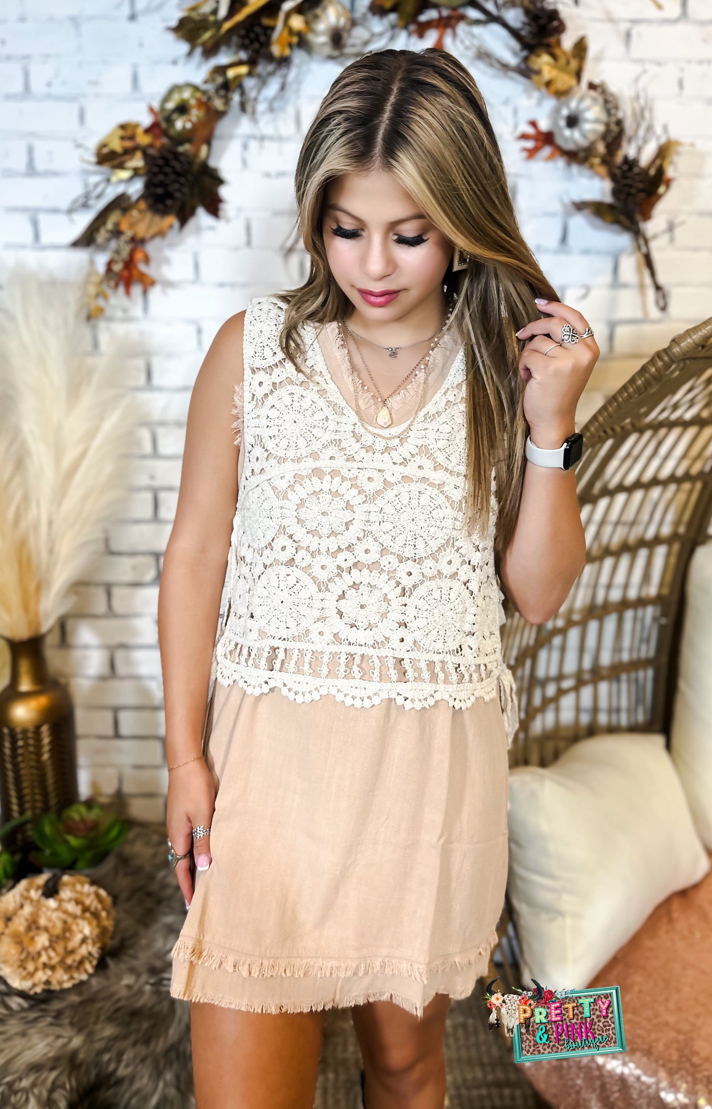 Paisley Crochet Vest Top