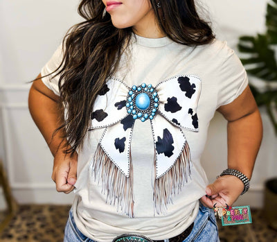 Western Belle Tee- Beige