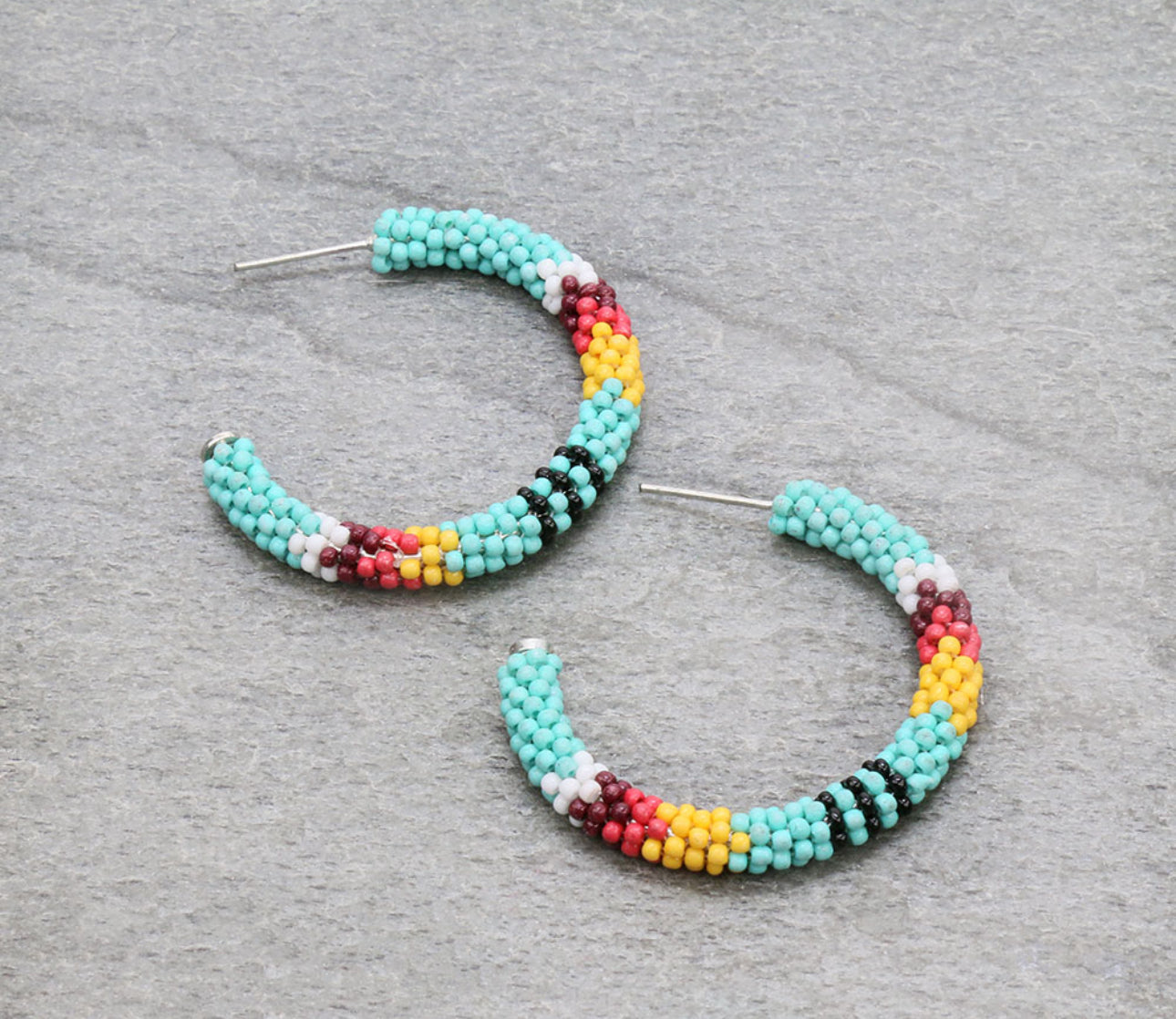 Dhalia Seed Bead Hoops