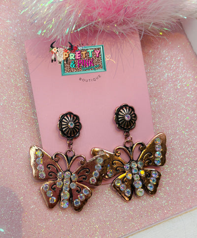 Vintage Butterfly Earrings