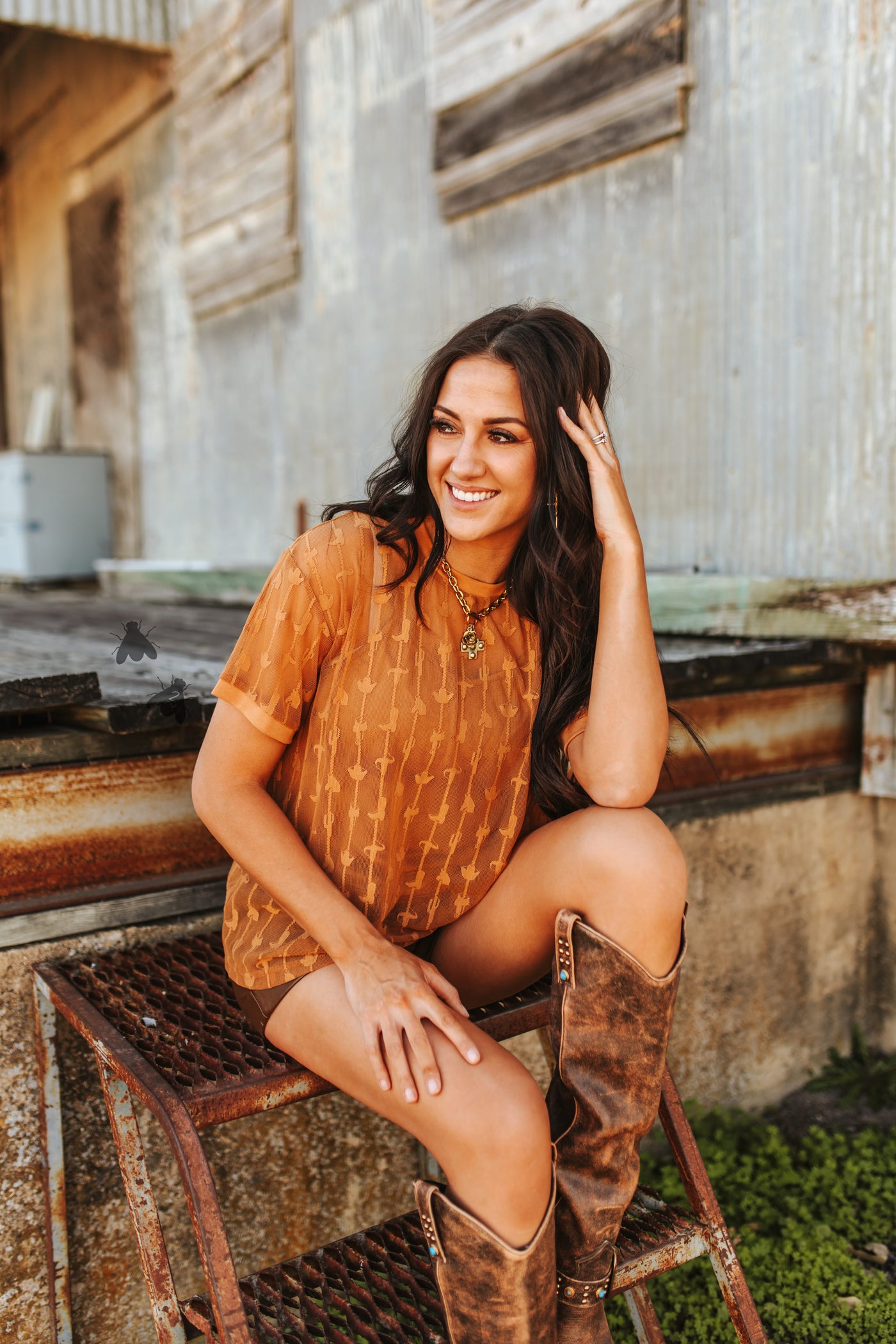 Cowtown Cutesy Top- Tan