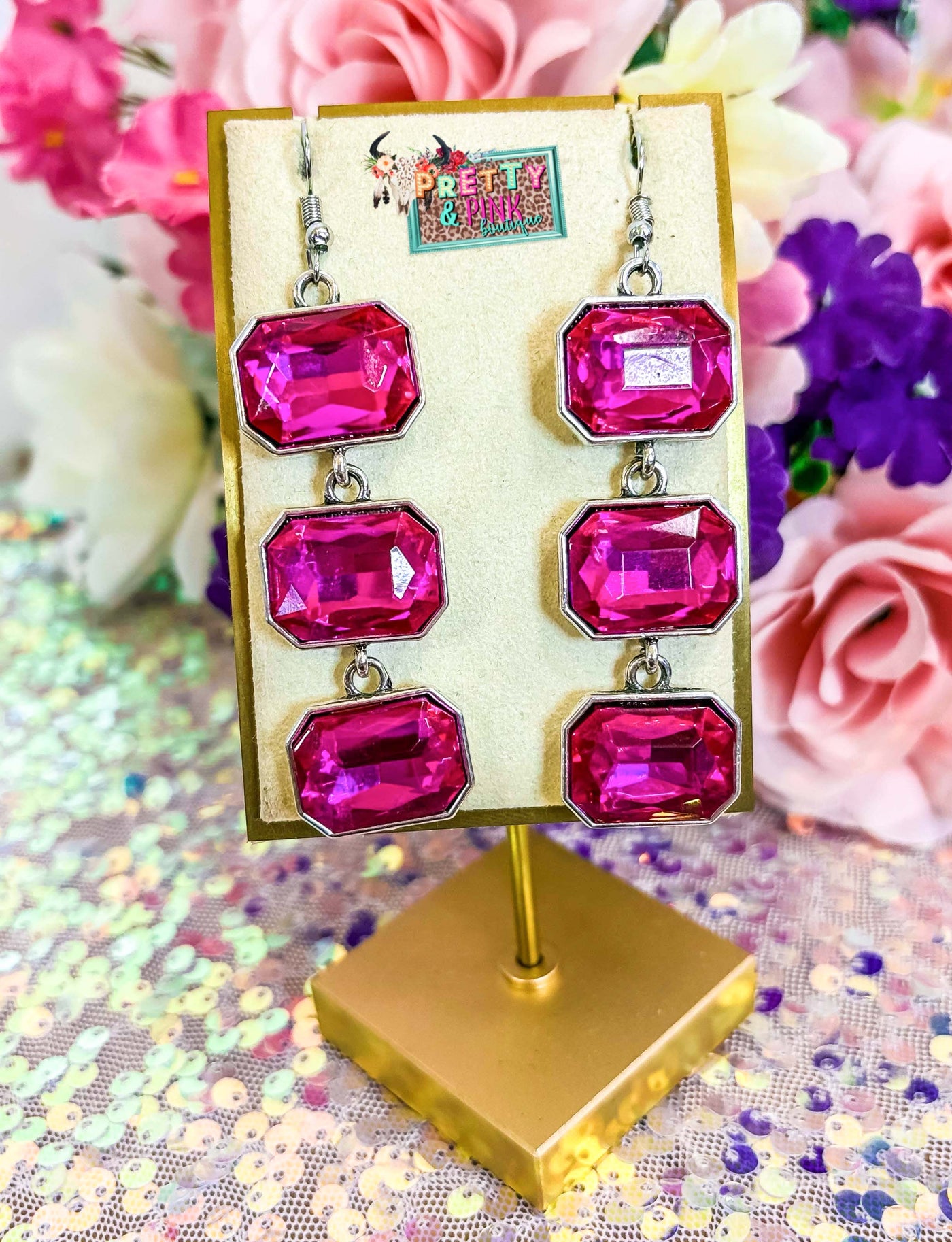 Aileen Fuchsia Earrings