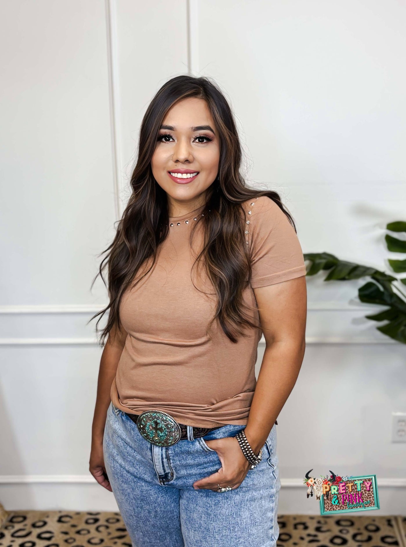 MOCHA- Starry Stud Tee