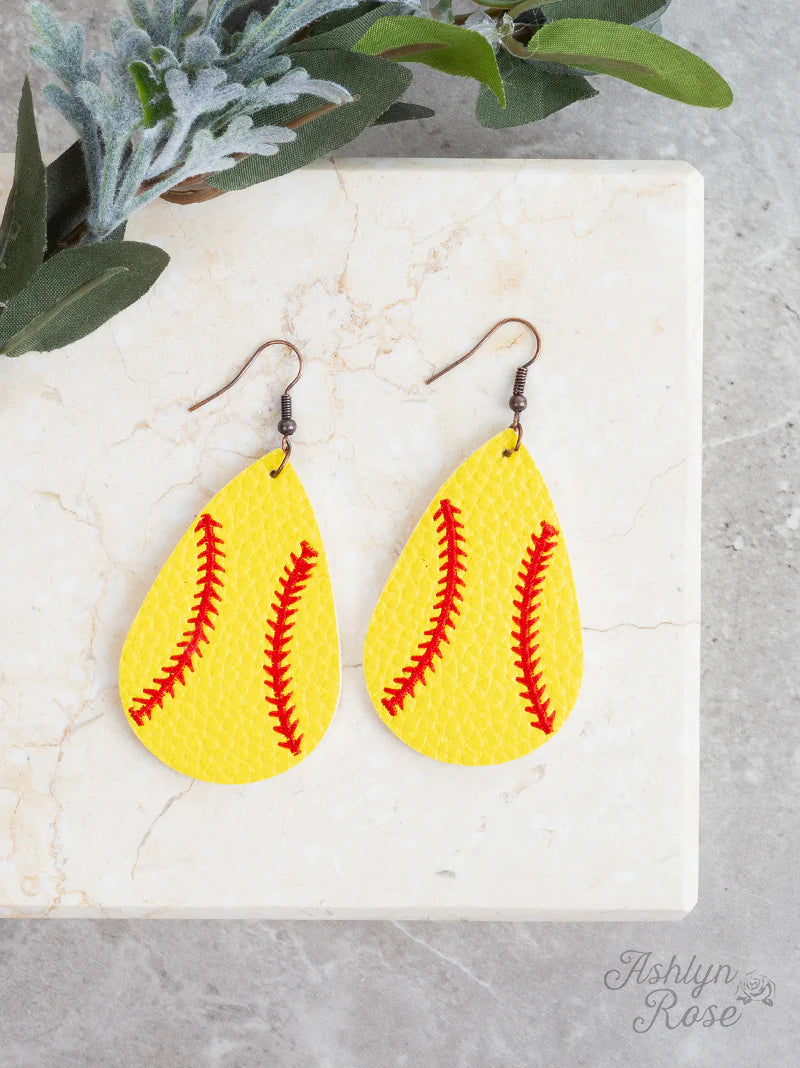 Home Run Softball Earrings