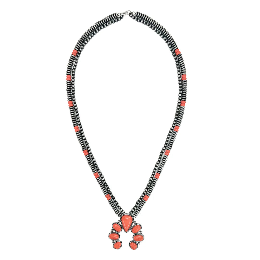 Giddy Up Orange Necklace