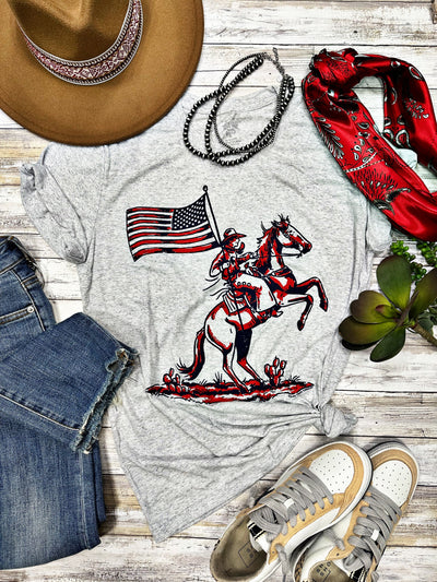 Patriotic Cowboy Tee🩷
