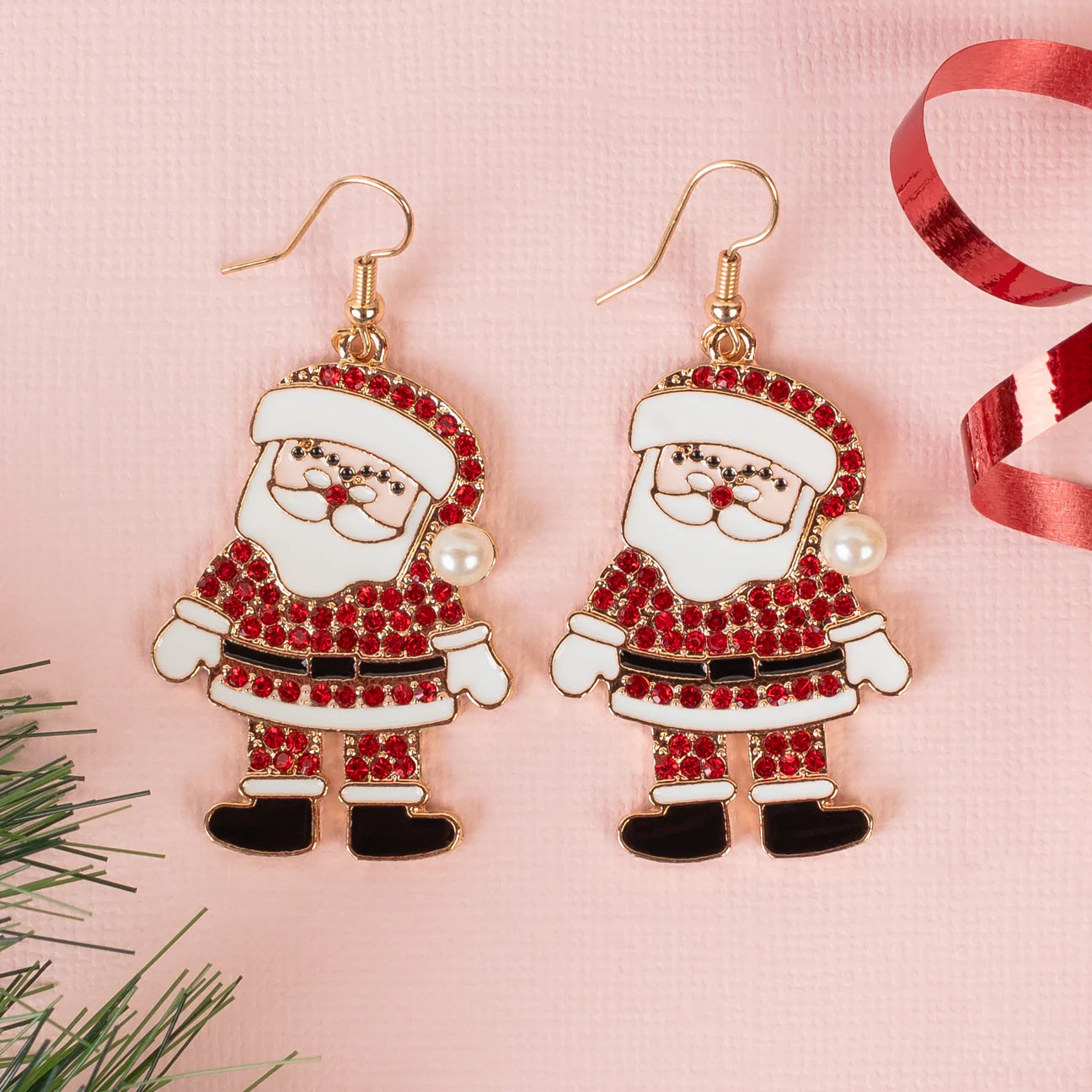 Joyful Santa Earrings