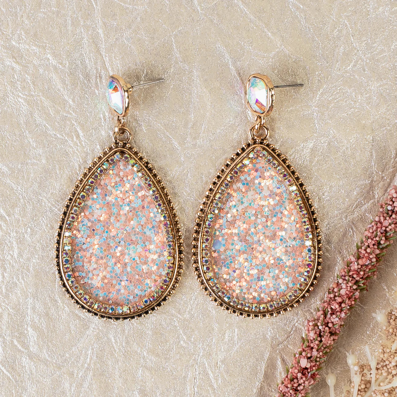 Glitter Drop Earrings