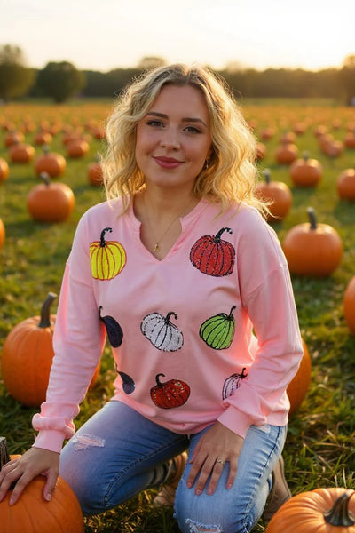 Roseo Pumpkins Long Sleeve Top