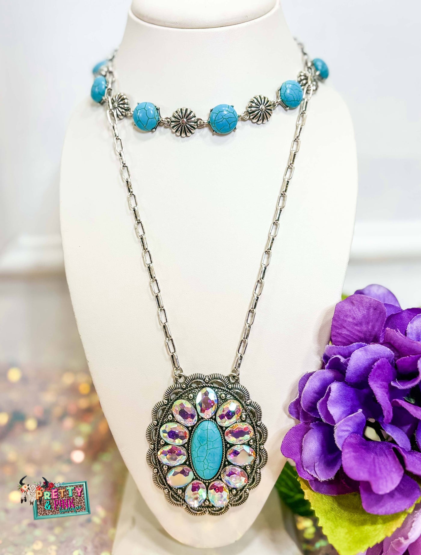 Turquoise Blossom Necklace
