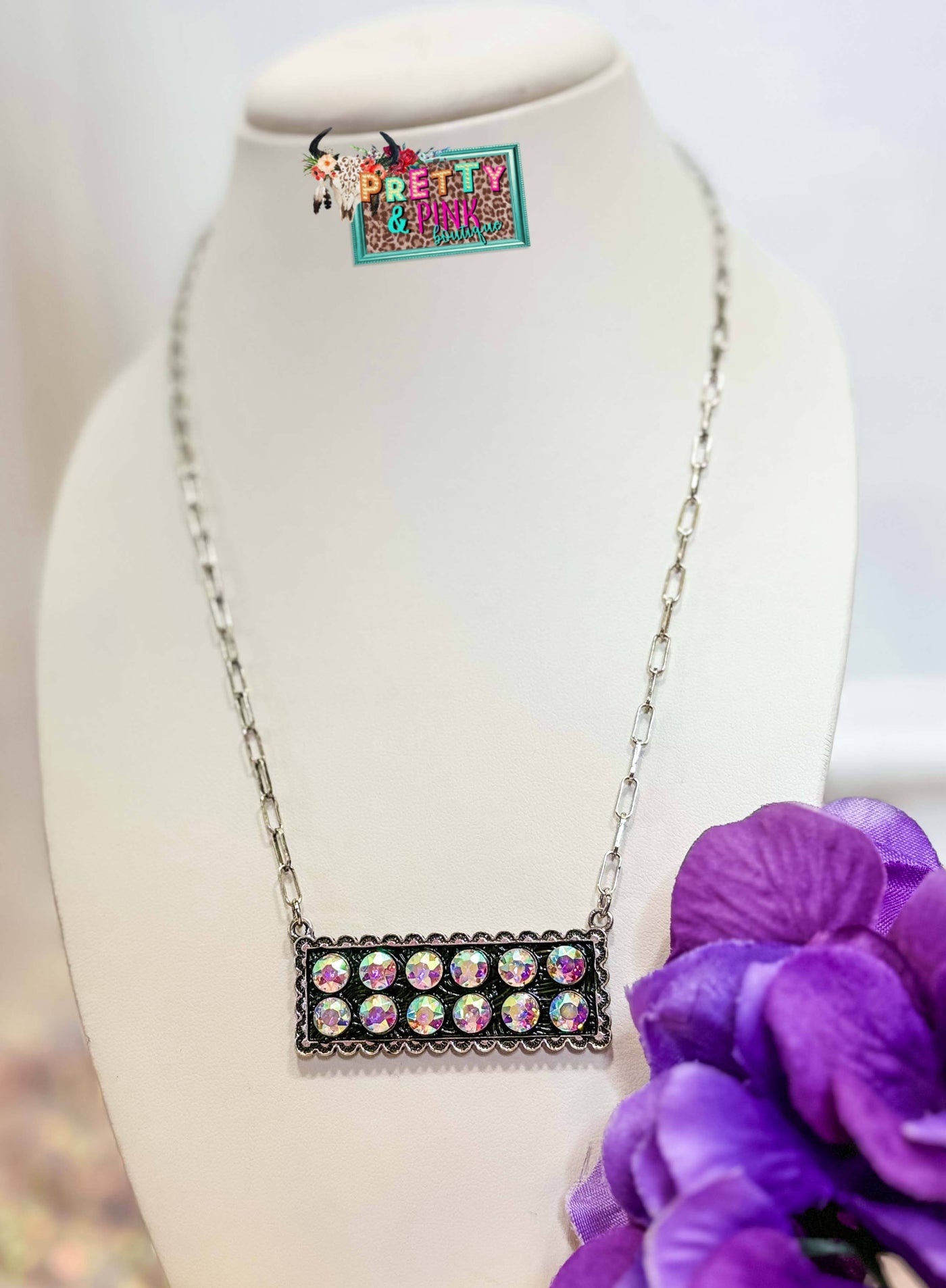 Moonlit Glow Bar Necklace Set