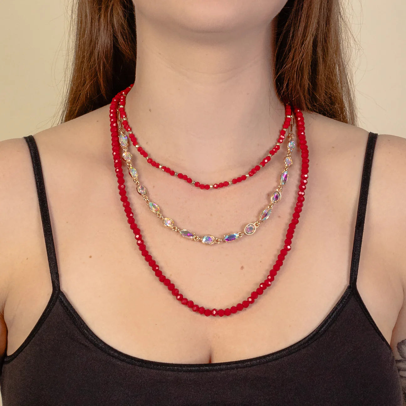 Rose Crystal Necklace